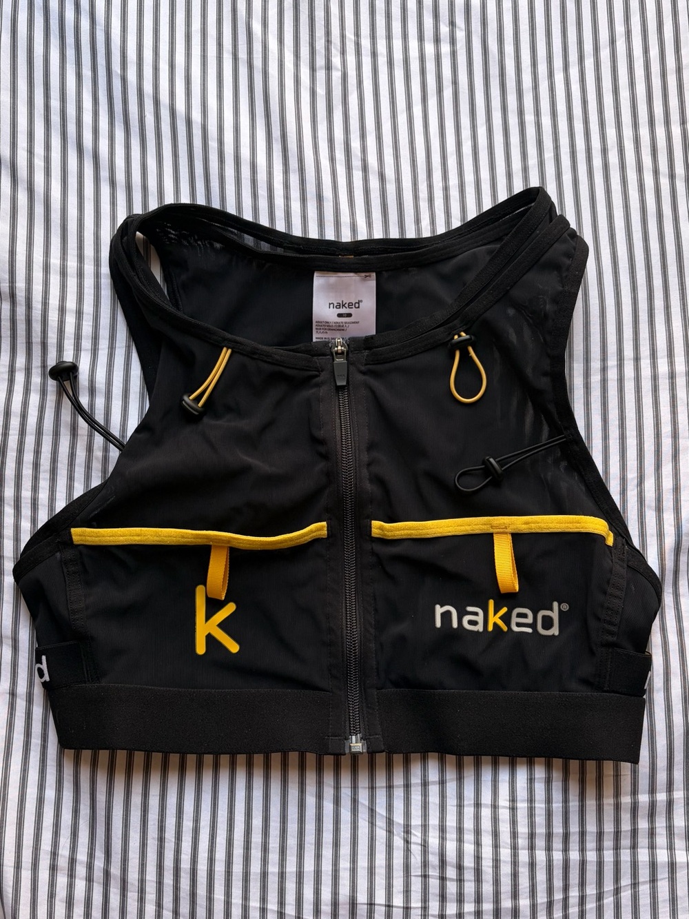 NAKED Black Zip-Front Sports Bra Vest